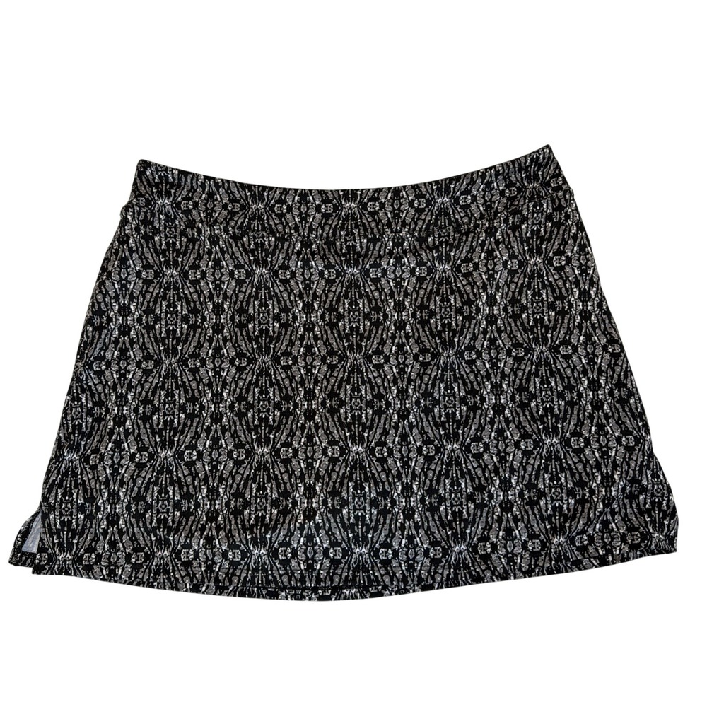 Tranquility Womens Activewear Skort/Skirt Size‎ Large Pull On Side Slit Black